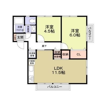 エステートピア荒井 101 間取り図