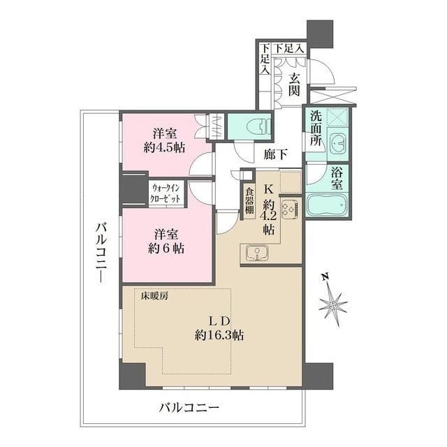ザ・パークハウス新宿タワー 1109 間取り図