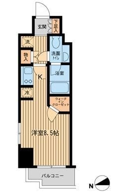 ファインアドレス新御徒町 0601 間取り図