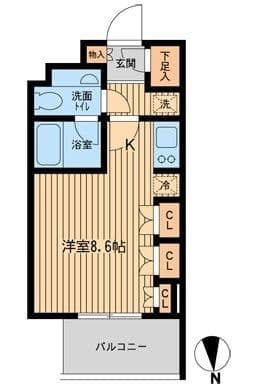 ファインアドレス新御徒町 0805 間取り図