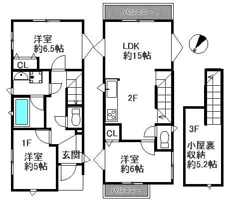 永田南戸建 18.5万円/入力なし/入力なし 間取り図