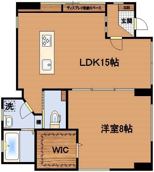 アクイユ文京 101 間取り図