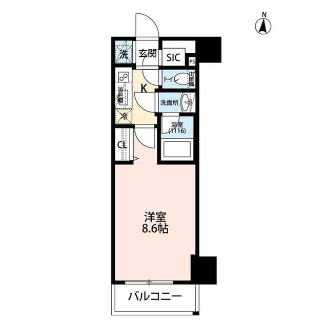 プレール・ドゥーク本所吾妻橋Ⅳ 502 間取り図
