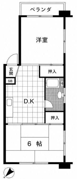 高円寺ローヤルコーポ 303 間取り図