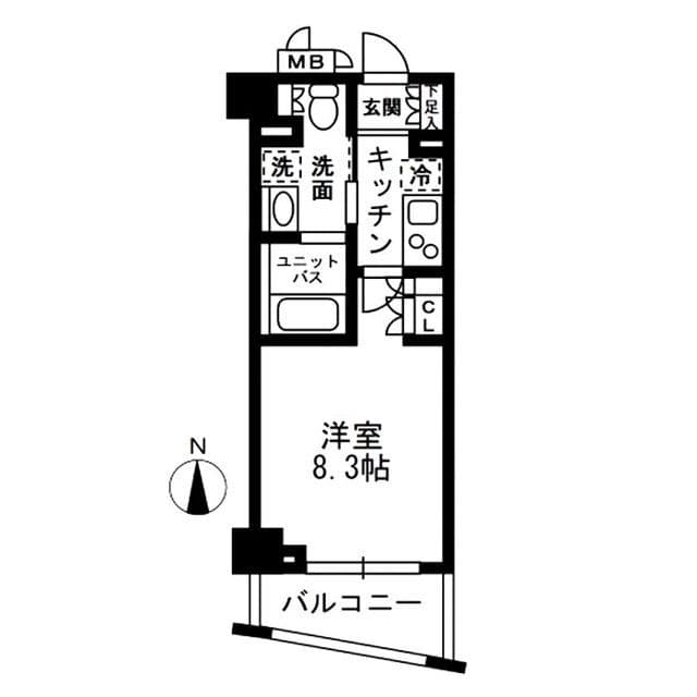 レジディア中落合A棟 307 間取り図