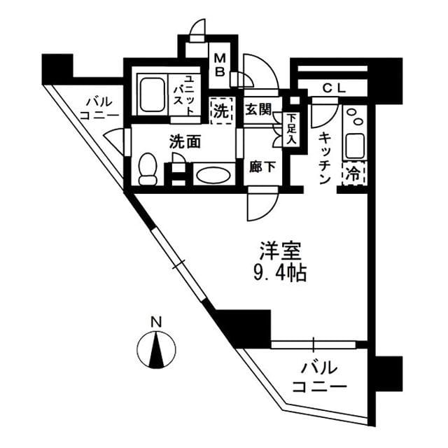 レジディア中落合A棟 310 間取り図