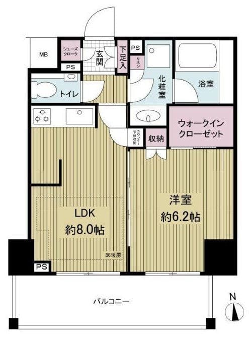 アデニウム東日本橋 1107 間取り図