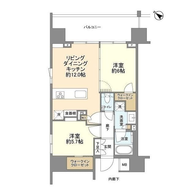 ルジェンテ駒込六義園リビオレゾン 1204 間取り図