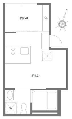 アピチェ目黒 401 間取り図