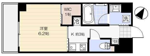 ダン・ラベニール北新宿 402 間取り図