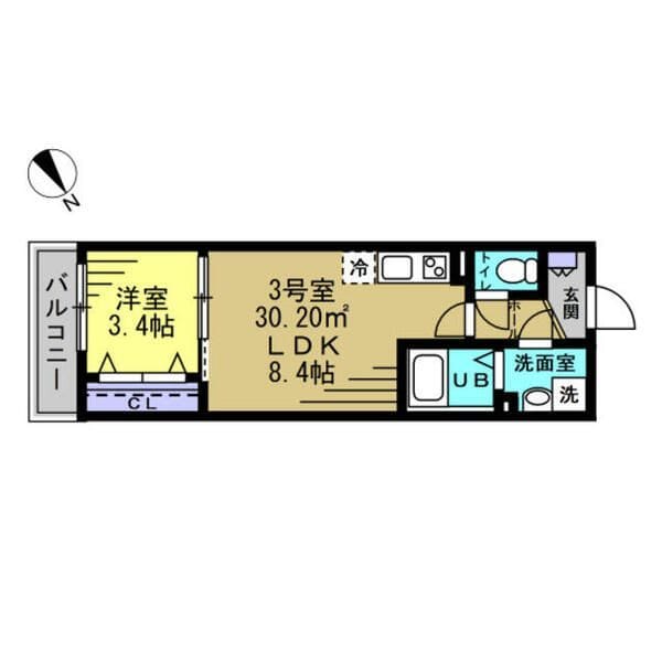 RIZE南流山 303 間取り図