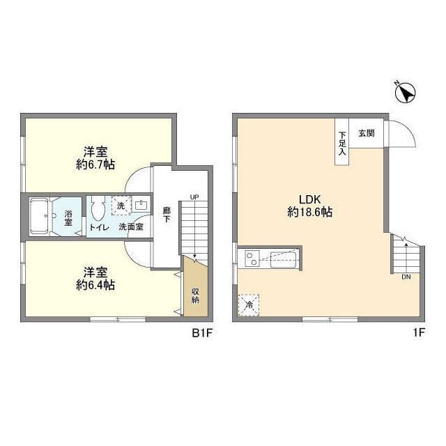 スタイリオフィット武蔵小山 107 間取り図