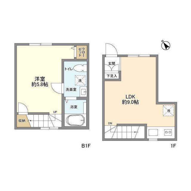 スタイリオフィット武蔵小山 108 間取り図