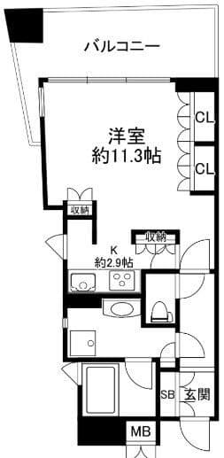 アクシルコート御茶ノ水 604 間取り図