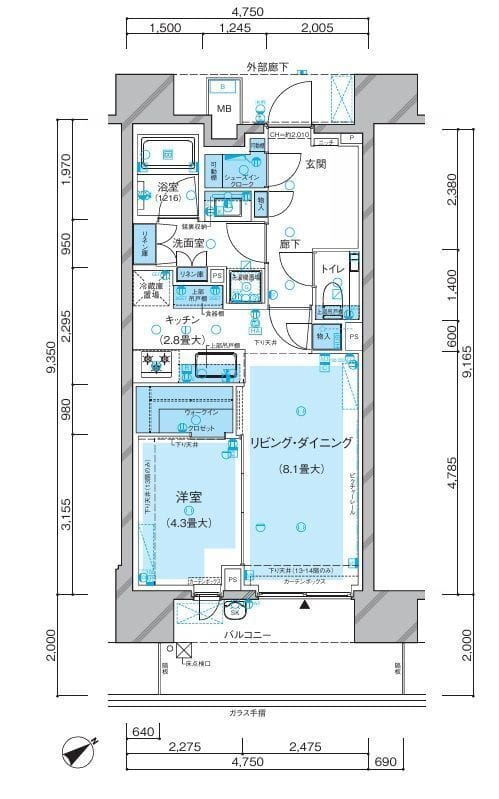 ブランズ芝浦 3F 間取り図