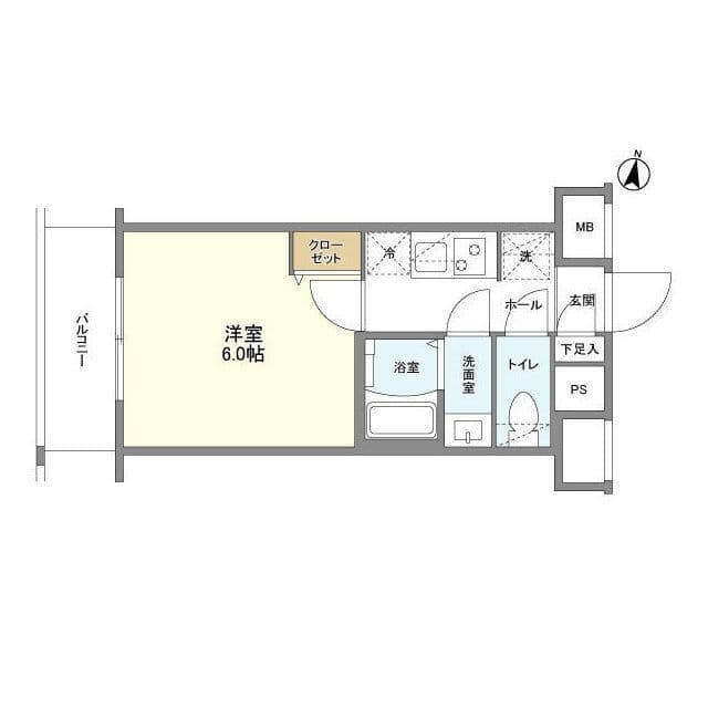インペリアルフラット武蔵小山 0502 間取り図