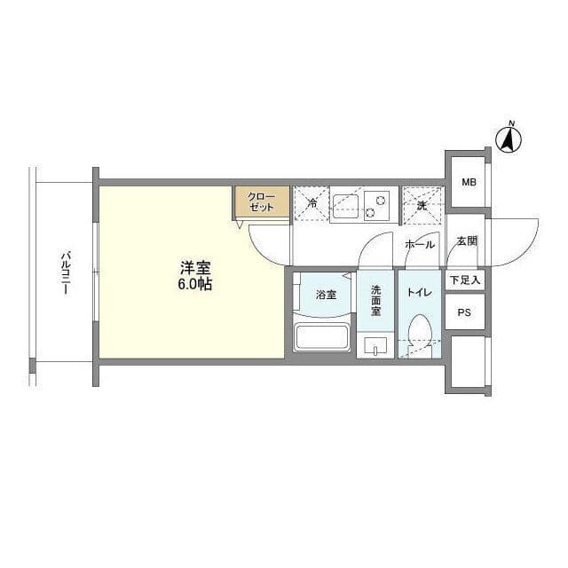インペリアルフラット武蔵小山 1002 間取り図