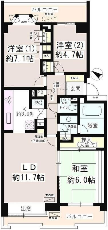パーク・ハイム用賀南 304 間取り図