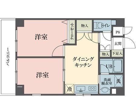 ベルタス舟渡 0602 間取り図