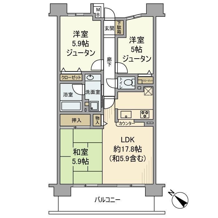 レックス川崎ピラーズコート 0 間取り図