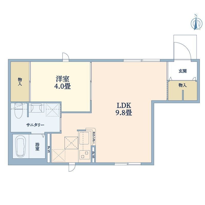 ボヌール鷹番 106 間取り図