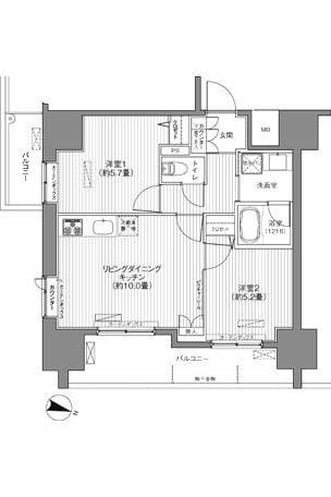 センテニアル王子神谷 1202 間取り図