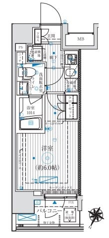 アーリアシティ川崎 906 間取り図