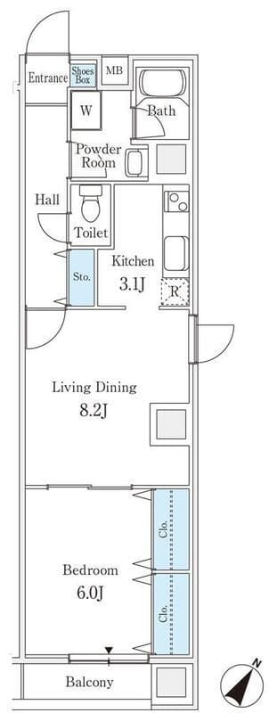 友泉大伝馬町ビル 1007 間取り図