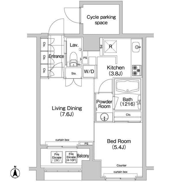 コンフォリア新川 0405 間取り図