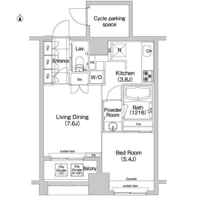 コンフォリア新川 0704 間取り図