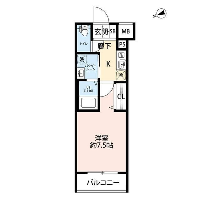 プレール・ドゥーク門前仲町Ⅲ 101 間取り図