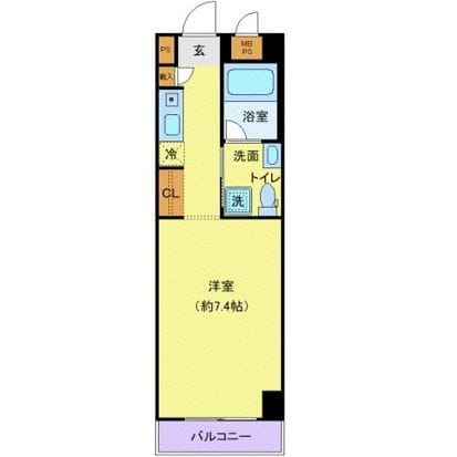 ブルーノコート蒲田 505 間取り図