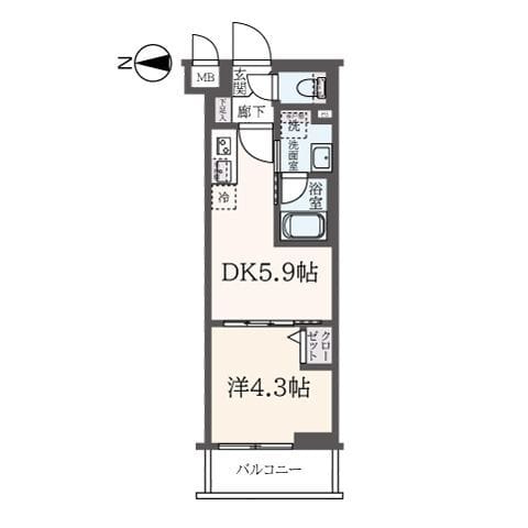 ハーモニーレジデンス東新宿 403 間取り図