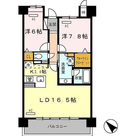ロイヤルパークス豊洲 602 間取り図