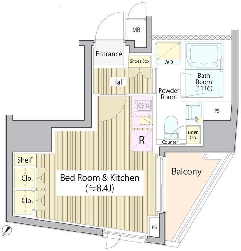 NJK MARQUIS OMOTESANDO 801 間取り図