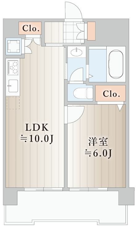 パラスト上目黒 1303 間取り図