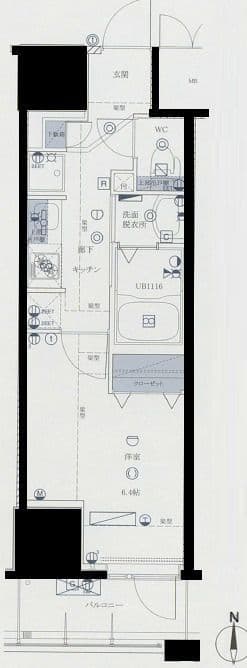Rising Place Kameido 703 間取り図