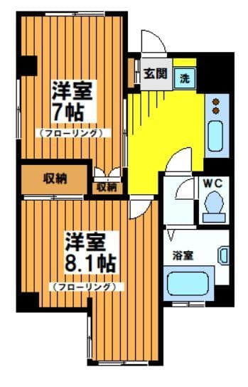 上北沢グリーンコーポ 501 間取り図