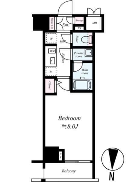 ハーモニーレジデンス錦糸町#001 804 間取り図