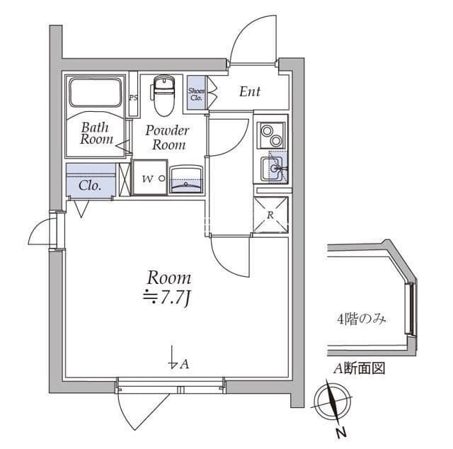 アトリオフラッツ戸越 402 間取り図