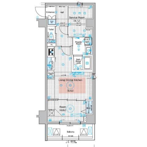 ブライズ蒲田NORTH 701 間取り図