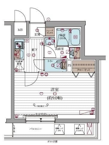 ミライズ東京EASTレジデンス 301 間取り図