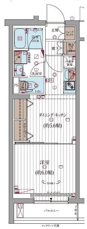 ミライズ東京EASTレジデンス 303 間取り図