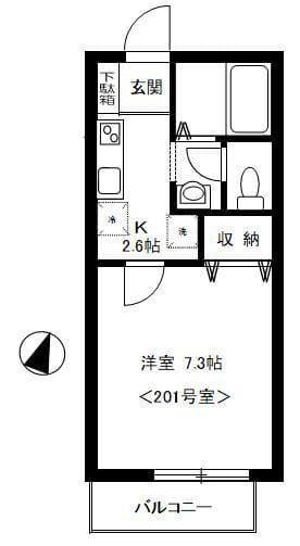 ヴァン・ソレイユ 201 間取り図