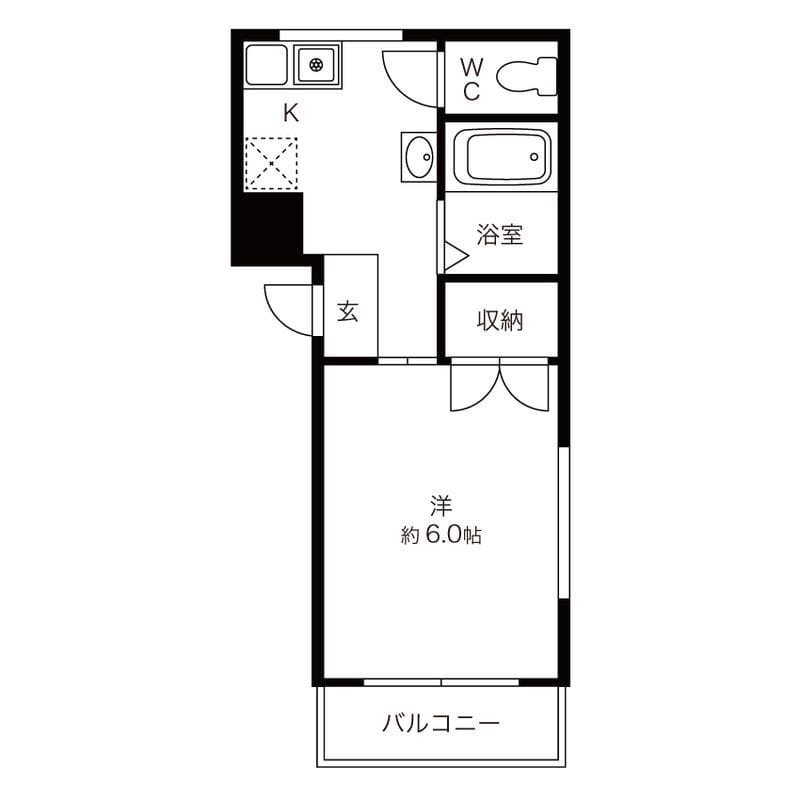 蒲田第一マンション 101 間取り図