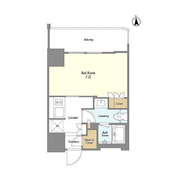 ミュプレ高田馬場 0201 間取り図