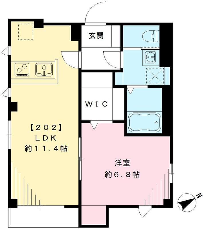 ラシーネ 202 間取り図
