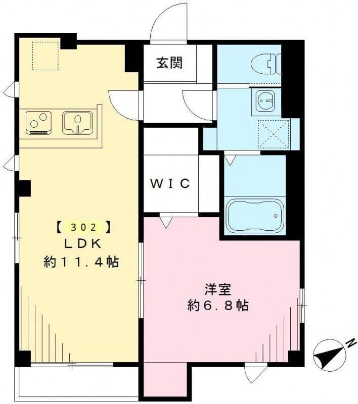 ラシーネ 302 間取り図