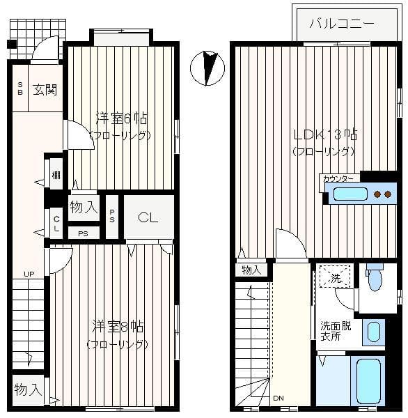 A-419 19.5万円/5,000円/なし 間取り図