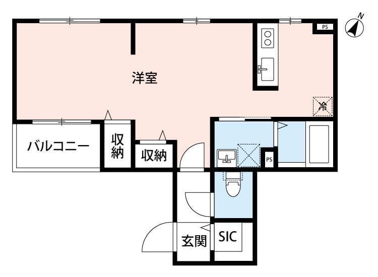 モアナコート南流山 203 間取り図
